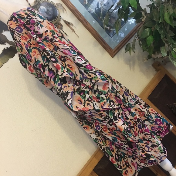 Nicole Miller painting print caftan style dress - Picture 5 of 8